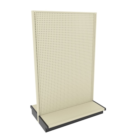 Lozier Gondola Island Display Starter, Platinum Off-White, 48W x 78H x 16D P416V-ST